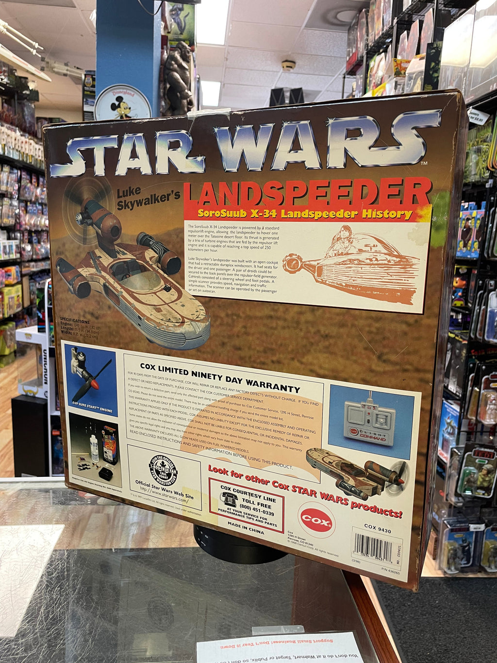 Landspeeder RC Vehicle (Vintage Star Wars, Cox) SEALED product image 2, provided for visual reference and product detail