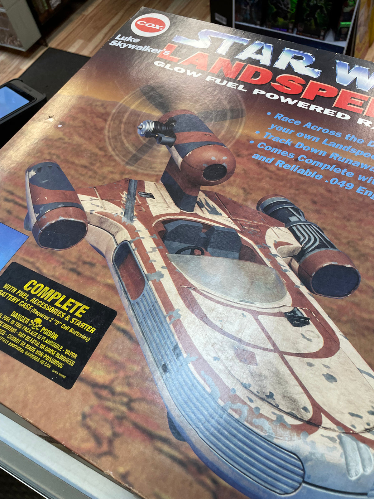 Landspeeder RC Vehicle (Vintage Star Wars, Cox) SEALED product image 4, provided for visual reference and product detail