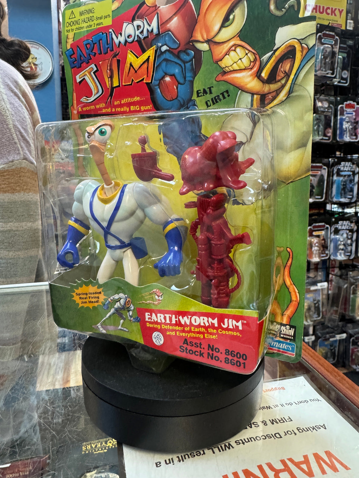 Defender of Earth Earthworm Jim (Playmates, Vintage Earthword Jim) SEALED product image 12, provided for visual reference
