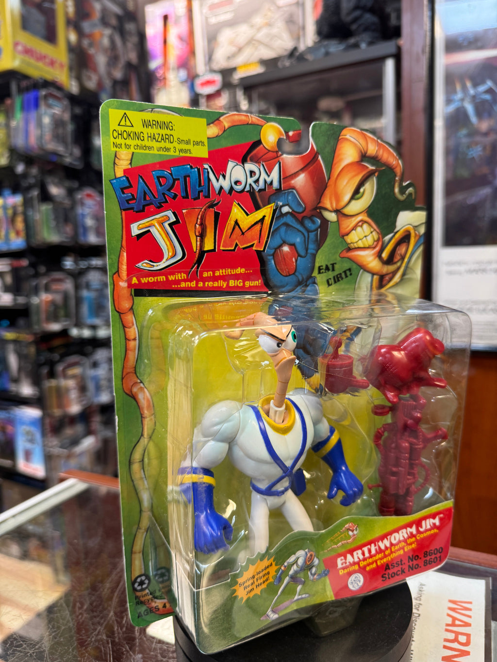 Defender of Earth Earthworm Jim (Playmates, Vintage Earthword Jim) SEALED product image 10, provided for visual reference