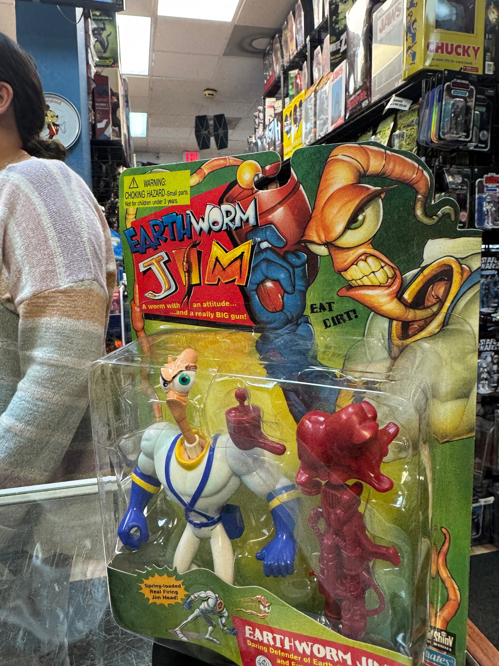 Defender of Earth Earthworm Jim (Playmates, Vintage Earthword Jim) SEALED product image 9, provided for visual reference and