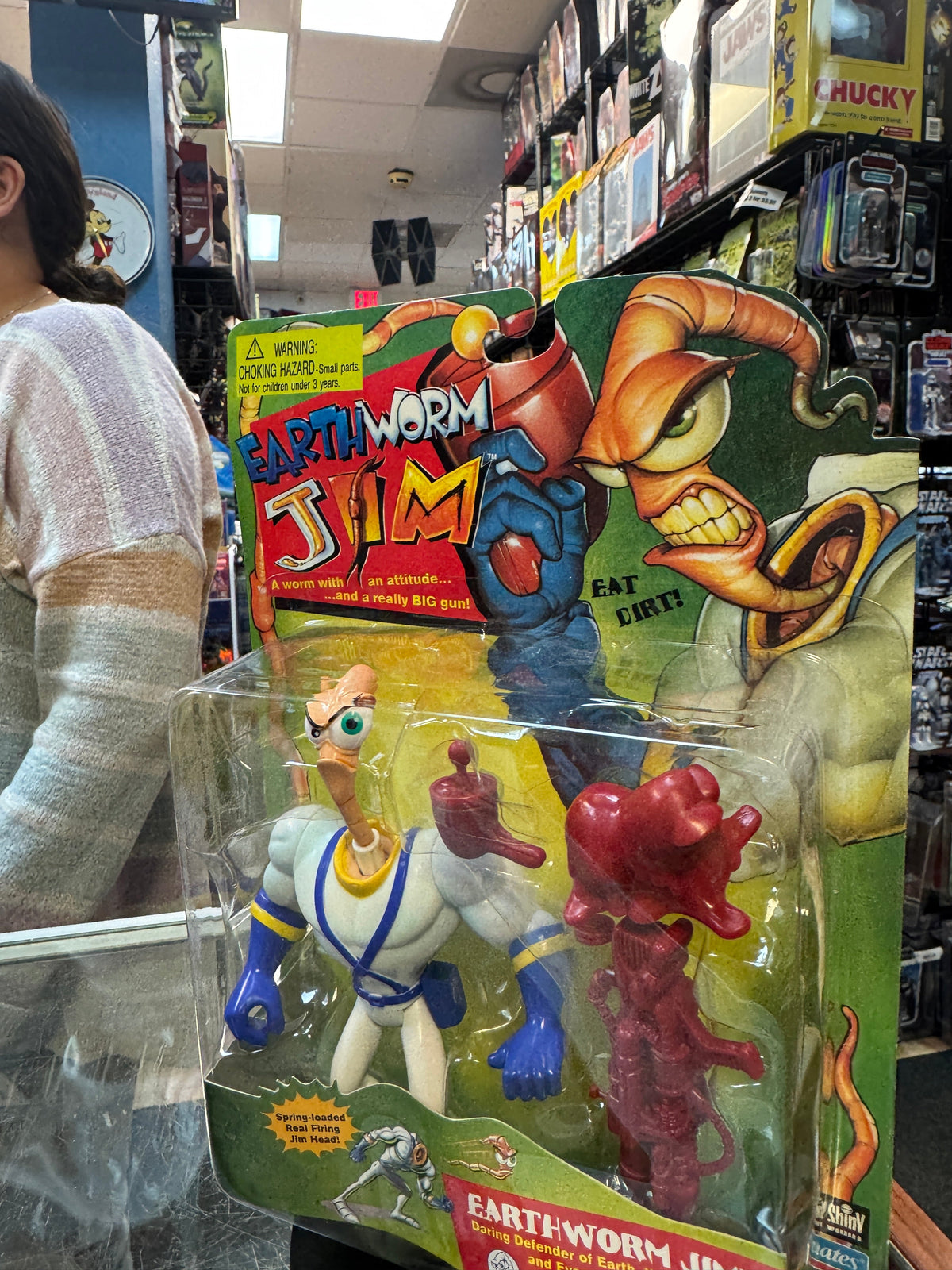 Defender of Earth Earthworm Jim (Playmates, Vintage Earthword Jim) SEALED product image 9, provided for visual reference and