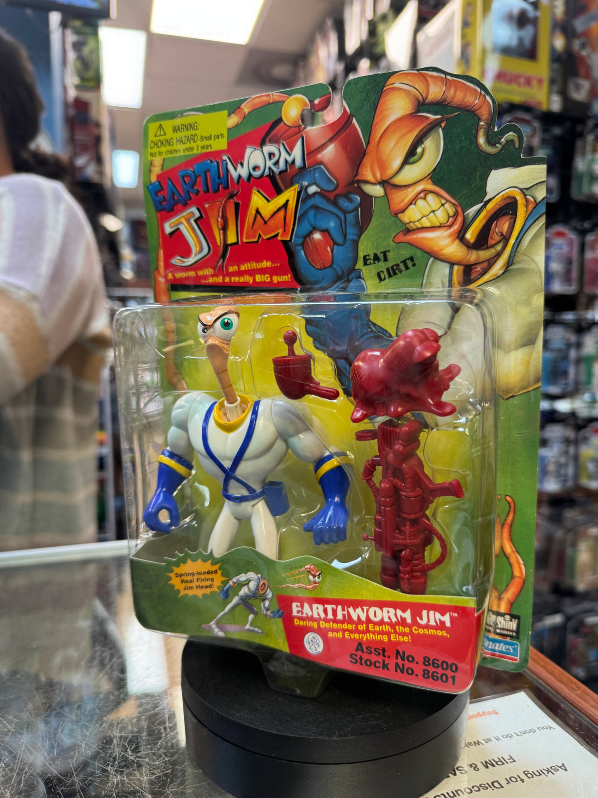 Defender of Earth Earthworm Jim (Playmates, Vintage Earthword Jim) SEALED product image 8, provided for visual reference and