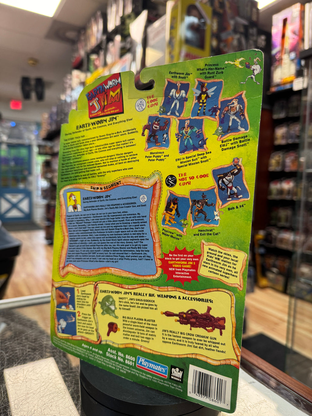 Defender of Earth Earthworm Jim (Playmates, Vintage Earthword Jim) SEALED product image 7, provided for visual reference and