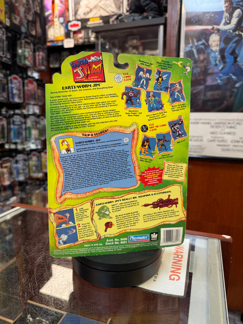 Defender of Earth Earthworm Jim (Playmates, Vintage Earthword Jim) SEALED product image 6, provided for visual reference and