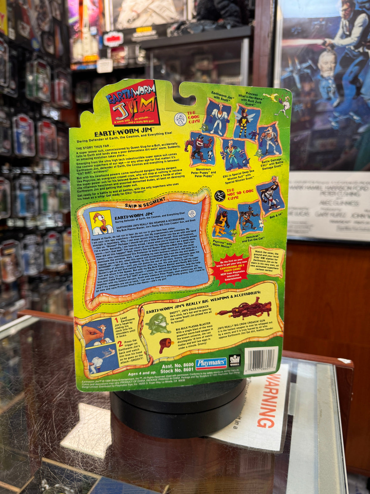 Defender of Earth Earthworm Jim (Playmates, Vintage Earthword Jim) SEALED product image 6, provided for visual reference and