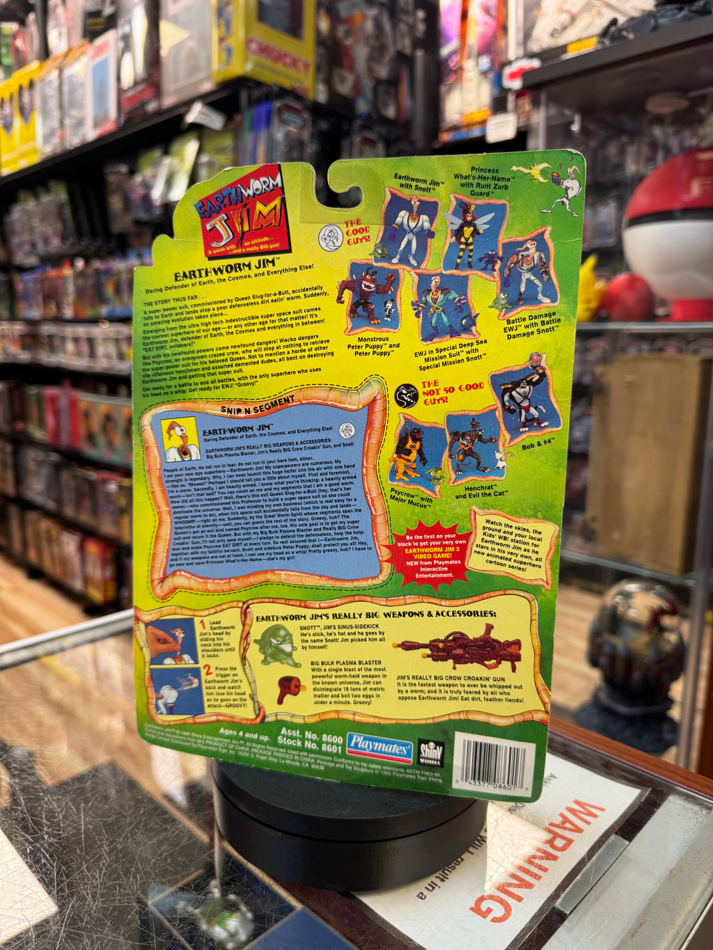 Defender of Earth Earthworm Jim (Playmates, Vintage Earthword Jim) SEALED product image 5, provided for visual reference and