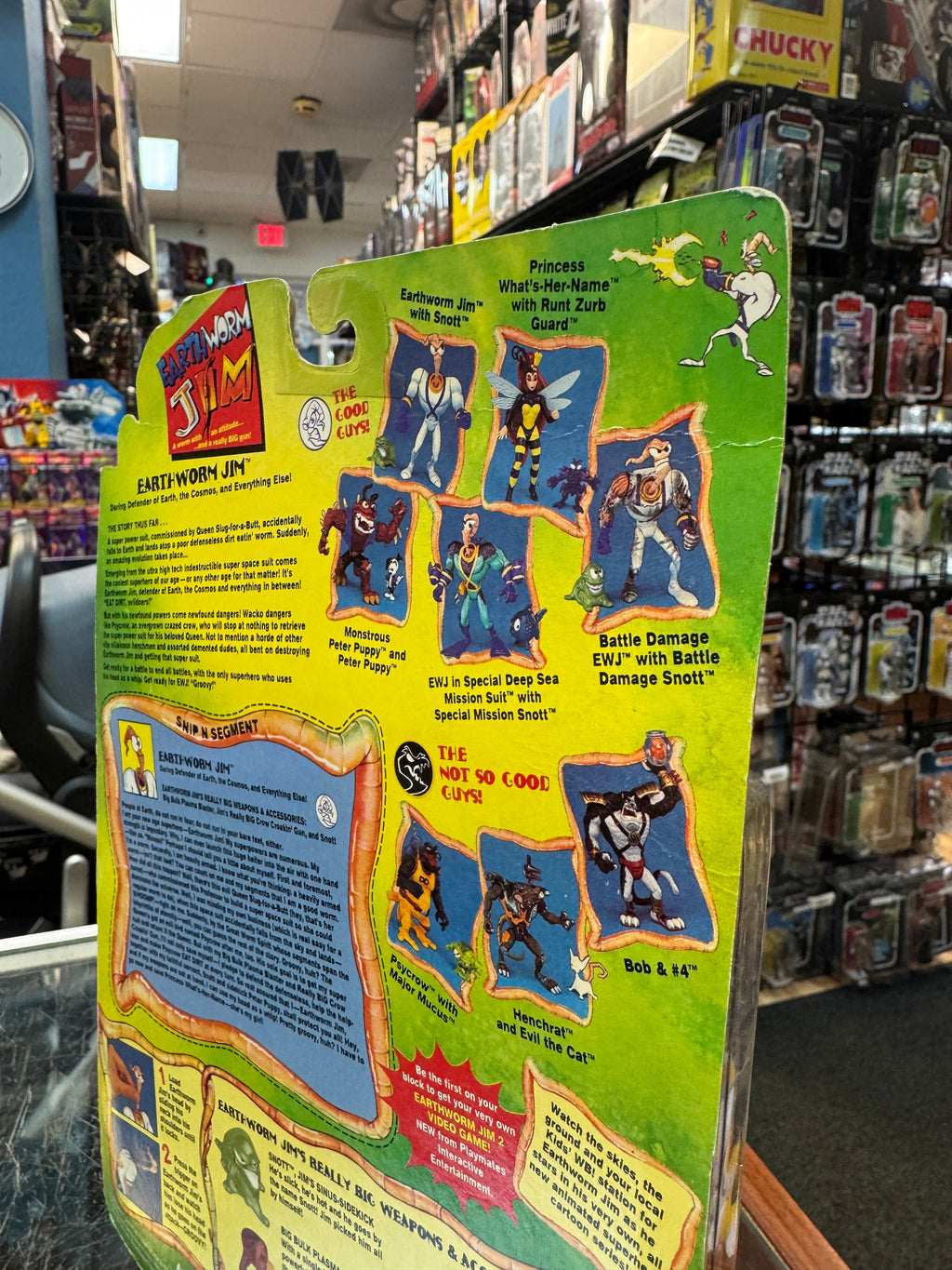 Defender of Earth Earthworm Jim (Playmates, Vintage Earthword Jim) SEALED product image 4, provided for visual reference and