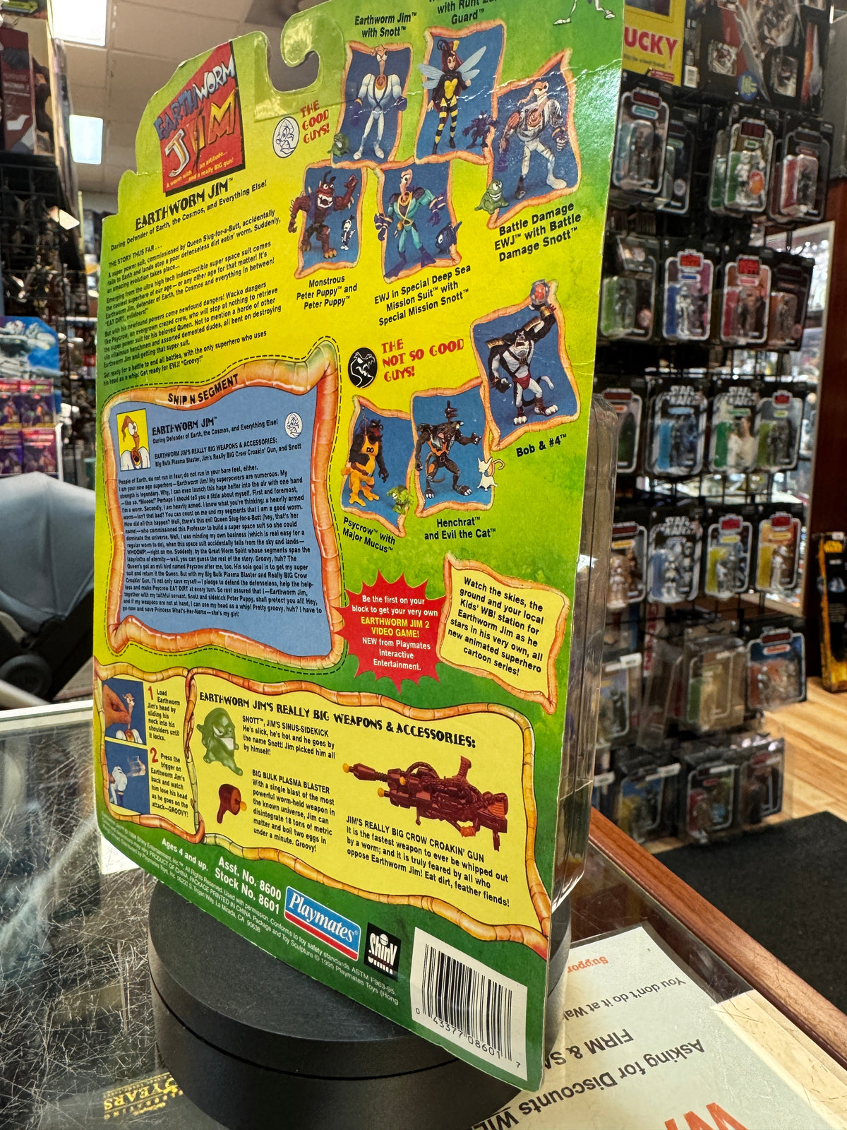 Defender of Earth Earthworm Jim (Playmates, Vintage Earthword Jim) SEALED product image 3, provided for visual reference and