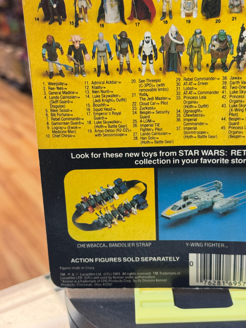 Lando Calrissian with Teeth ROTJ 9795 (Vintage Star Wars, Kenner) **SEALED** product image 12, provided for visual reference