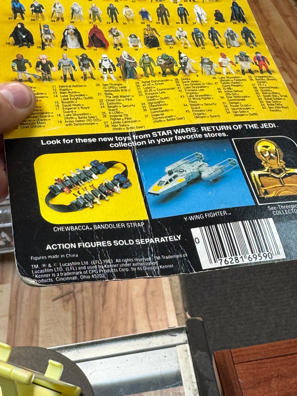 Bespin Han Solo ROTJ 9796 (Vintage Star Wars, Kenner) **SEALED** product image 15, provided for visual reference and product