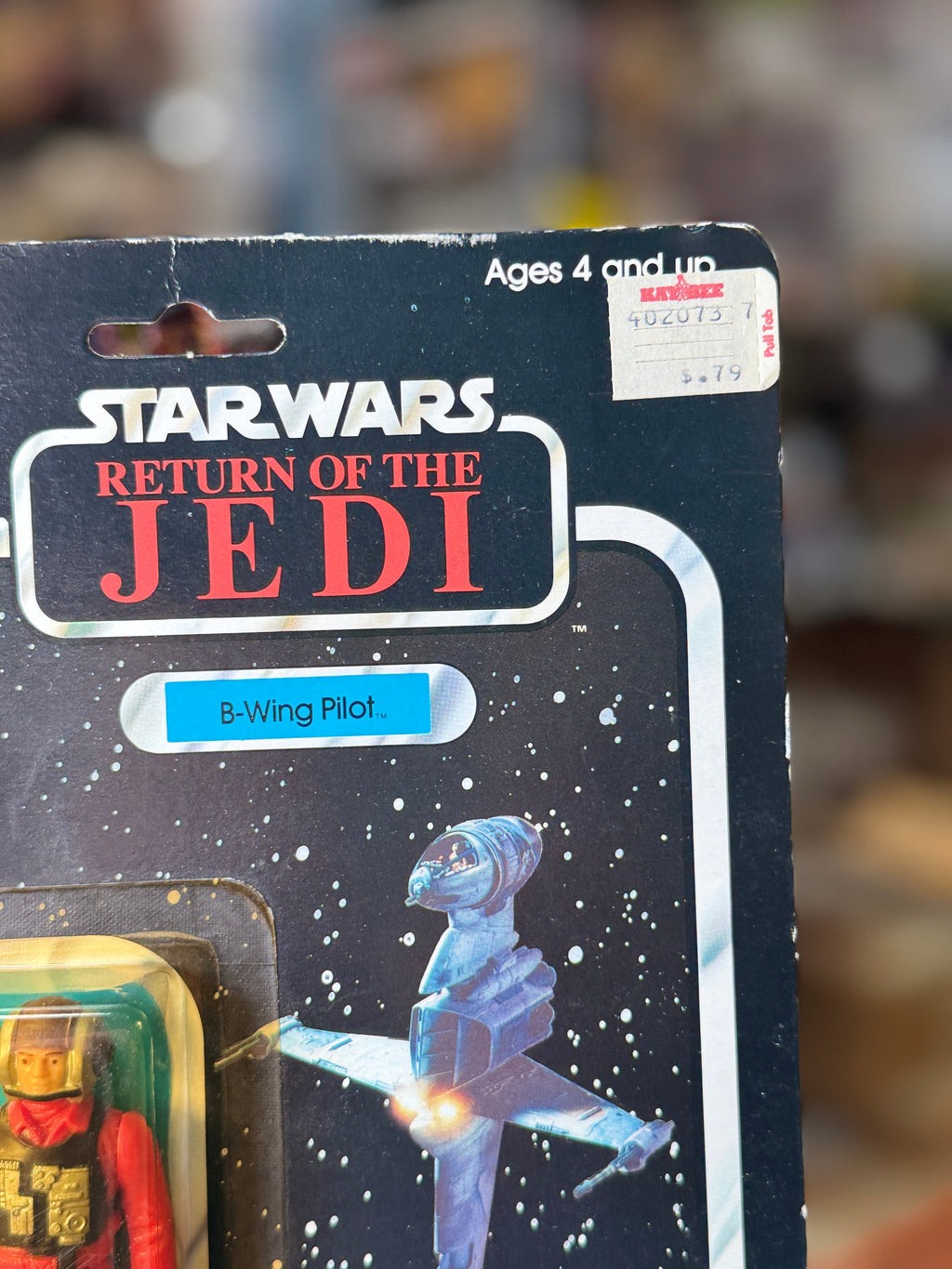 B Wing Pilot ROTJ 9799 (Vintage Star Wars, Kenner) **SEALED** product image 3, provided for visual reference and product