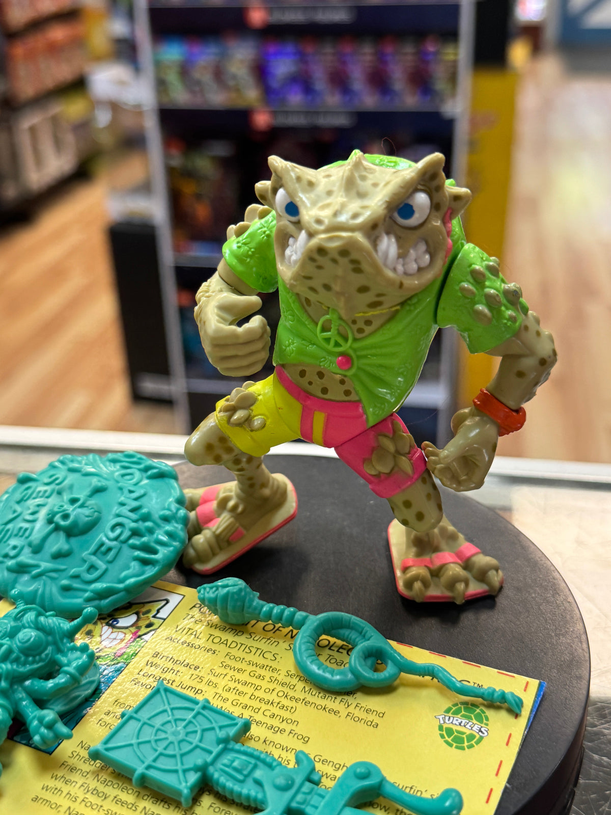 Napoleon Bonafrog with File Card (Vintage TMNT Ninja Turtles, Playmates) COMPLETE product image 7, provided for visual