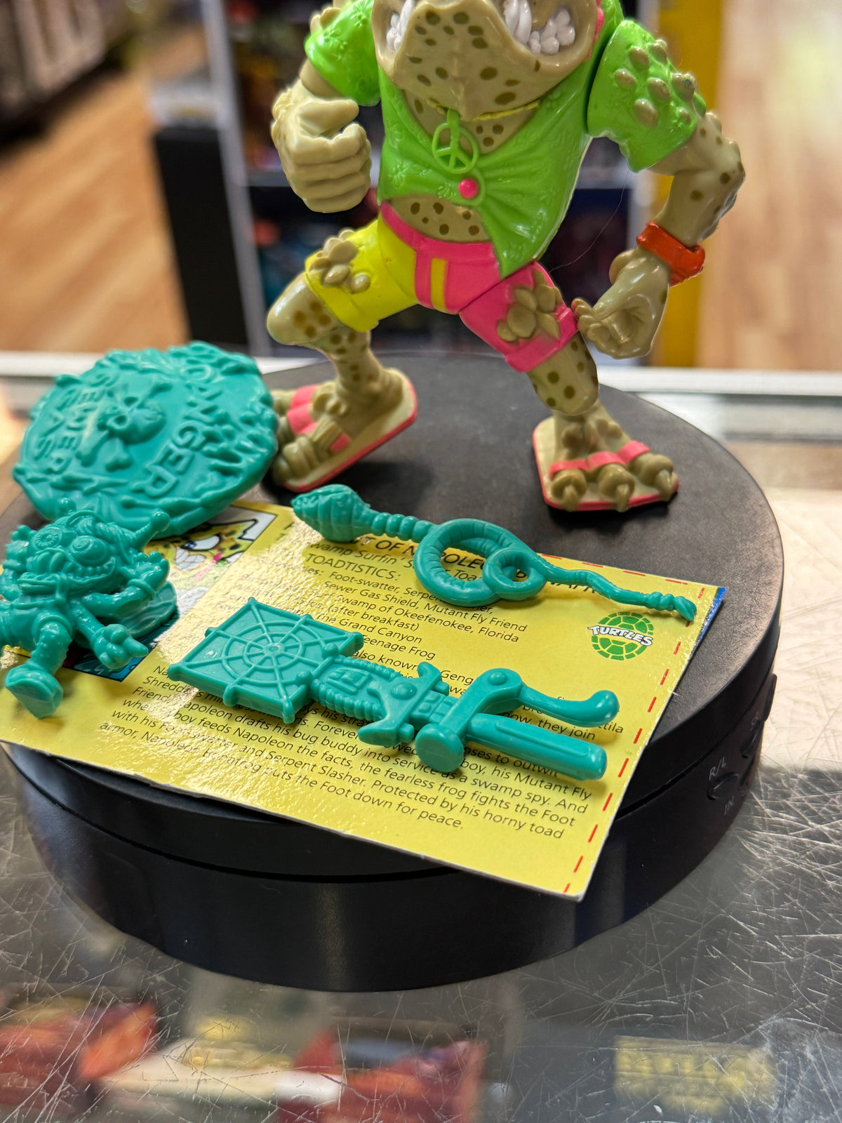 Napoleon Bonafrog with File Card (Vintage TMNT Ninja Turtles, Playmates) COMPLETE product image 6, provided for visual