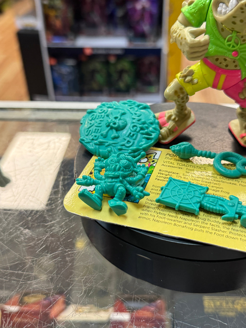 Napoleon Bonafrog with File Card (Vintage TMNT Ninja Turtles, Playmates) COMPLETE product image 5, provided for visual