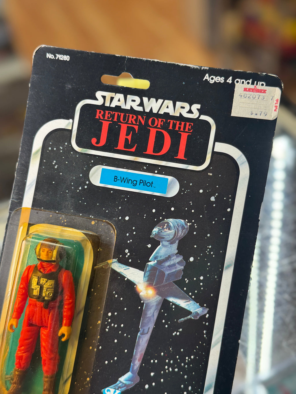 B Wing Pilot ROTJ 9799 (Vintage Star Wars, Kenner) **SEALED** product image 14, provided for visual reference and product