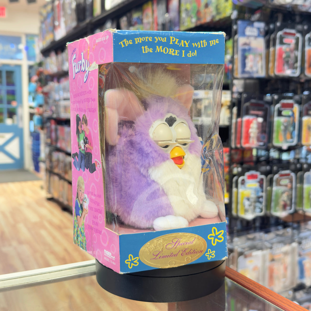 Furby Purple & White Special Edition (Vintage Furby, Tiger Electronics) SEALED product image 5, provided for visual