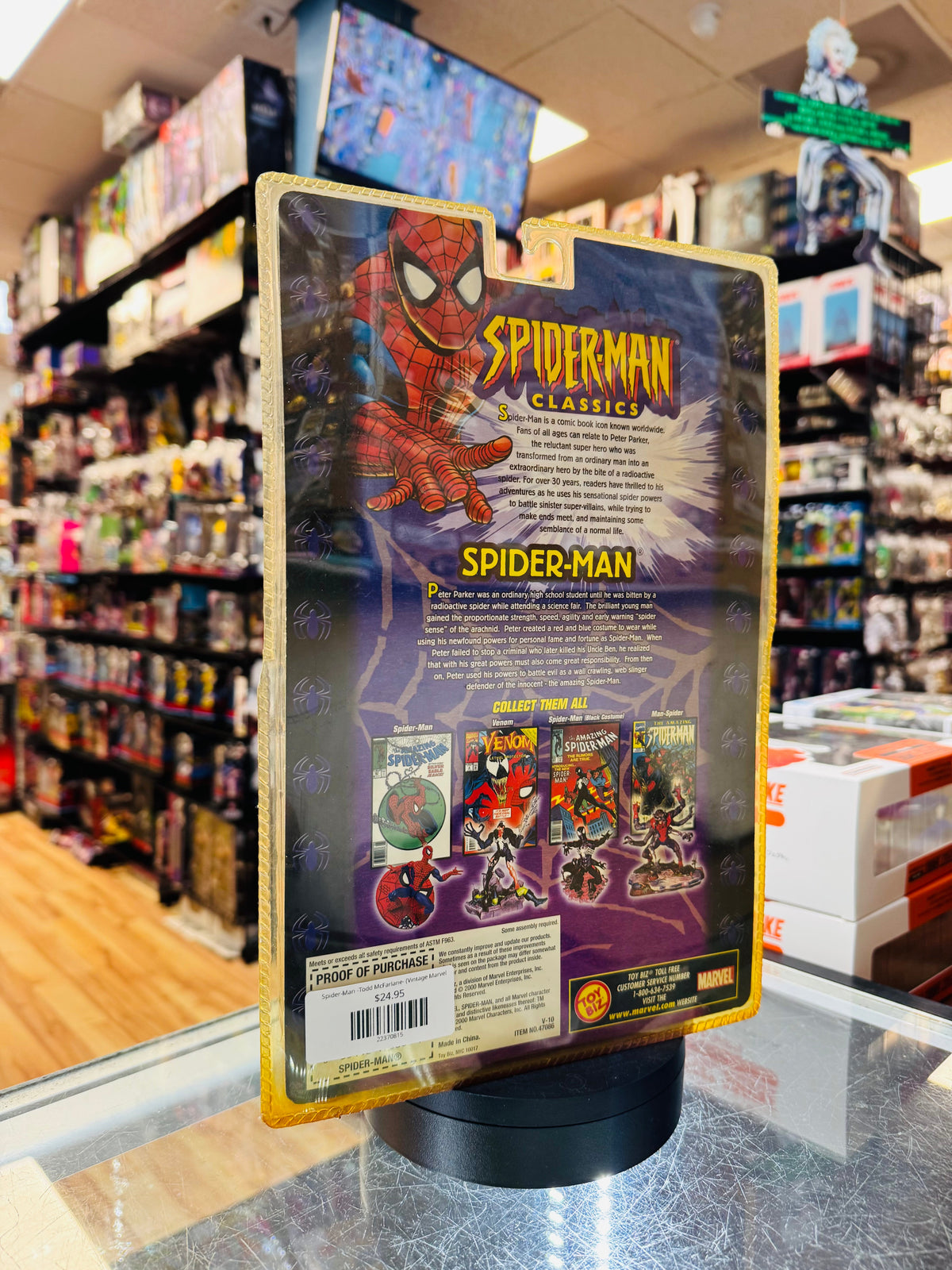 Spider-Man -Todd McFarlane- (Vintage Marvel Legends, Toybiz) *SEALED* product image 3, provided for visual reference and