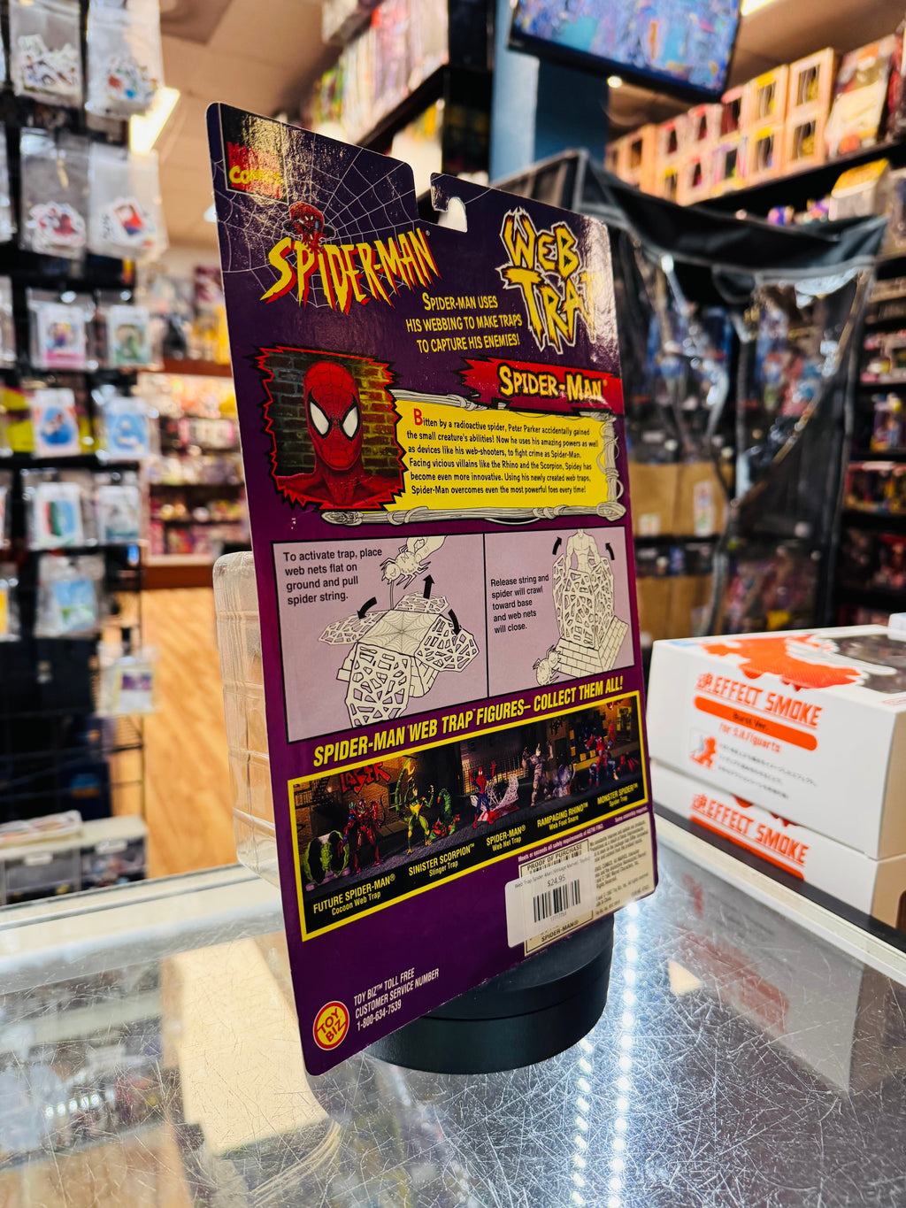 Web Trap Spider-Man (Vintage Marvel, Toybiz) *SEALED* product image 3, provided for visual reference and product detail