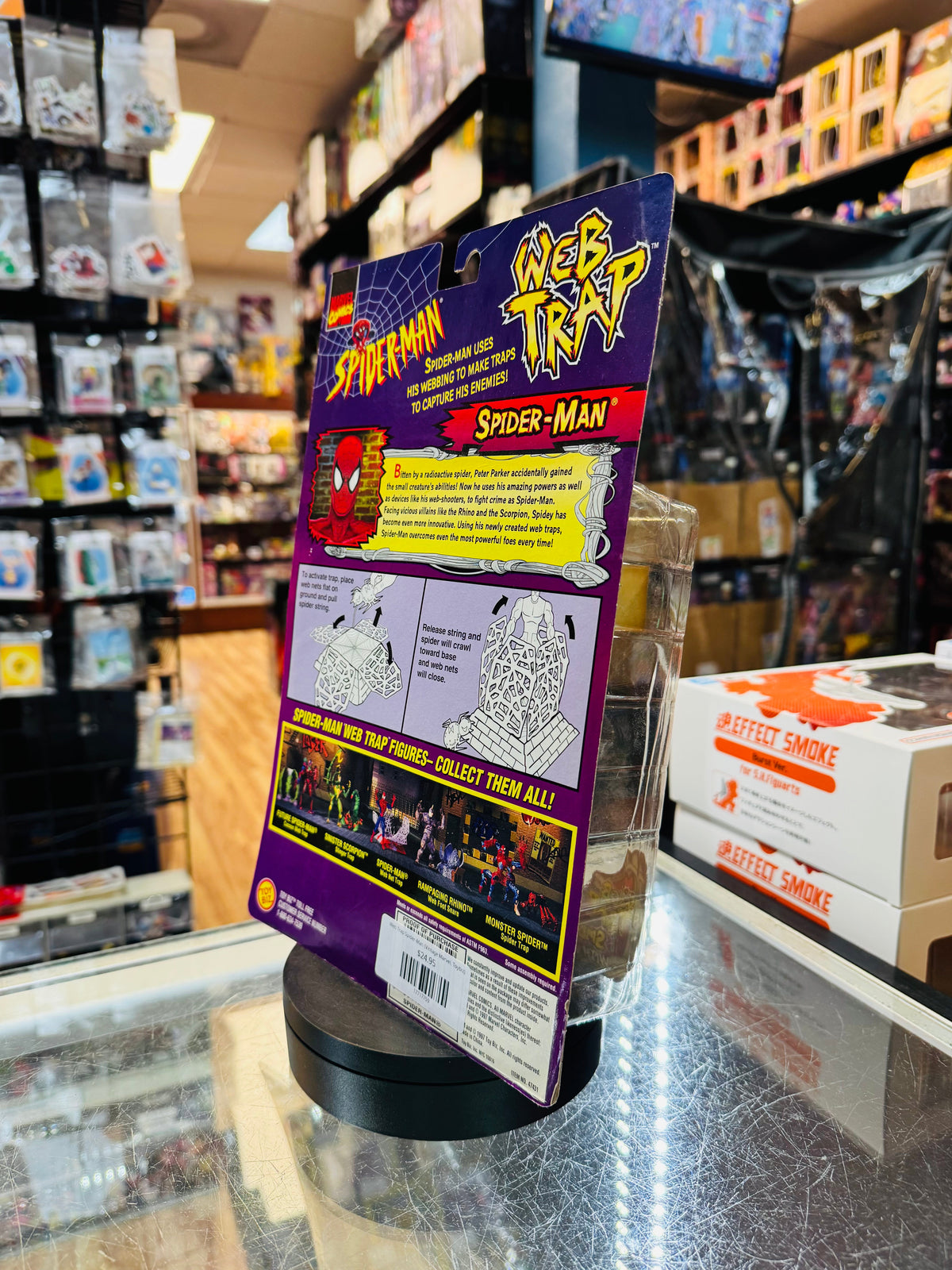 Web Trap Spider-Man (Vintage Marvel, Toybiz) *SEALED* product image 4, provided for visual reference and product detail