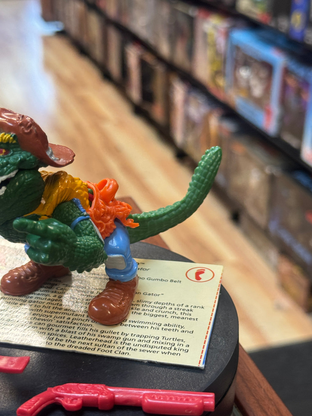 Leatherhead with File Card (Vintage TMNT Ninja Turtles, Playmates) COMPLETE product image 7, provided for visual reference