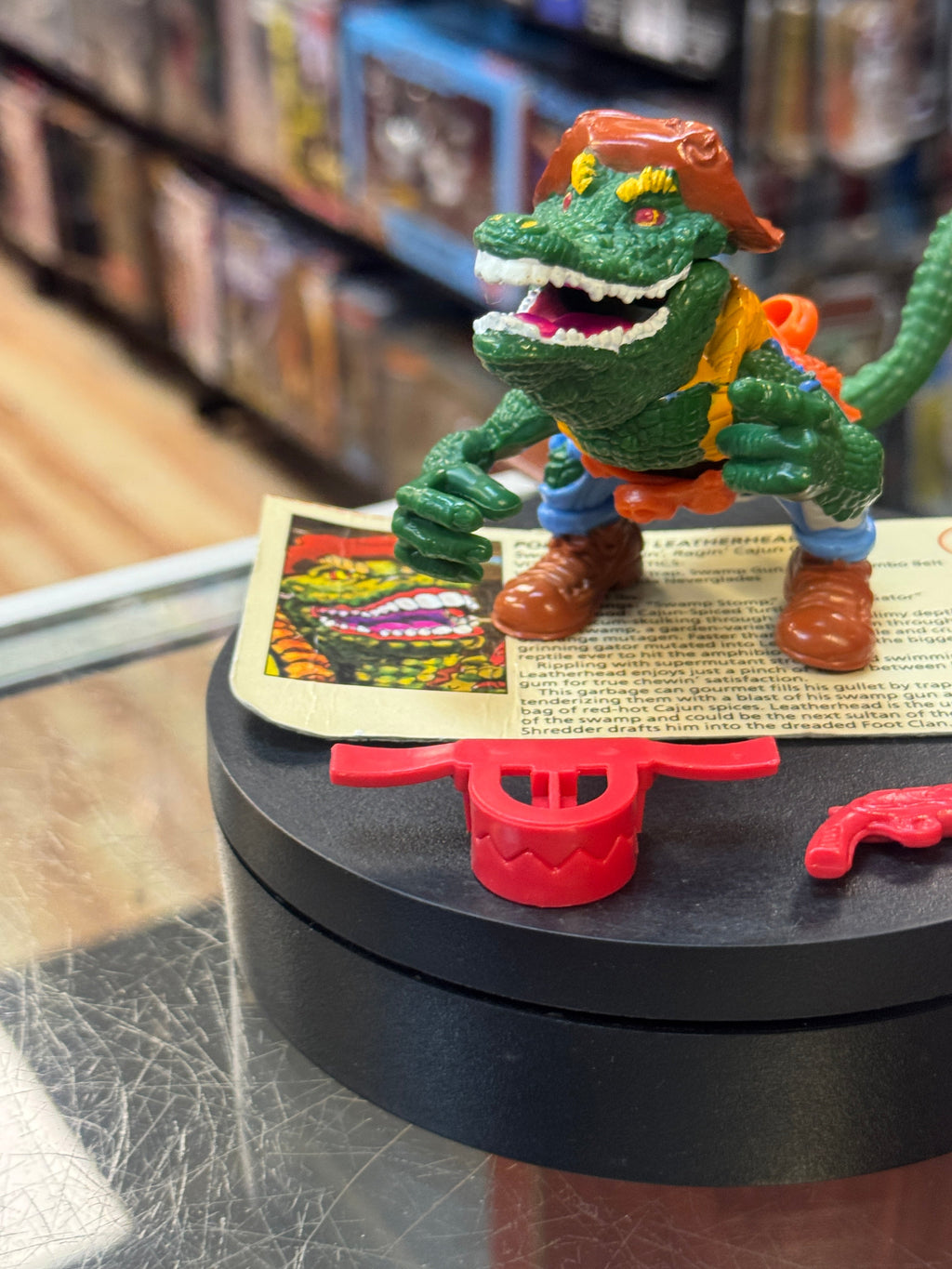 Leatherhead with File Card (Vintage TMNT Ninja Turtles, Playmates) COMPLETE product image 5, provided for visual reference
