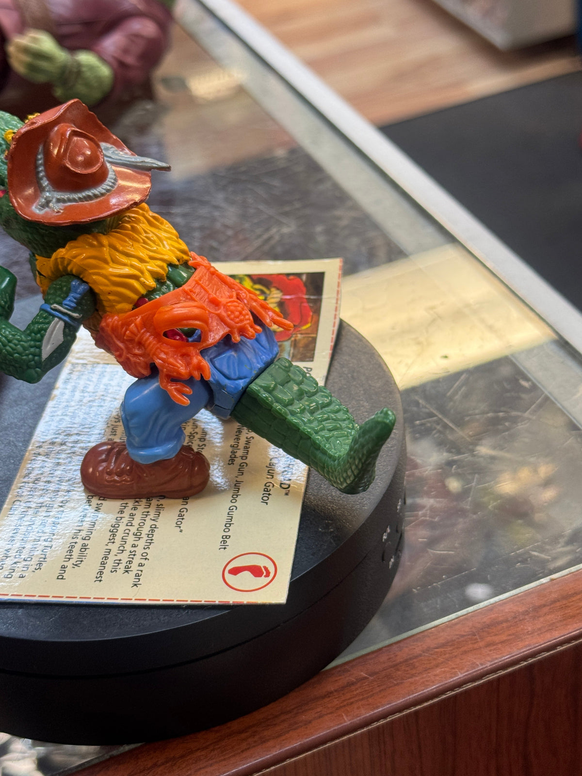 Leatherhead with File Card (Vintage TMNT Ninja Turtles, Playmates) COMPLETE product image 2, provided for visual reference