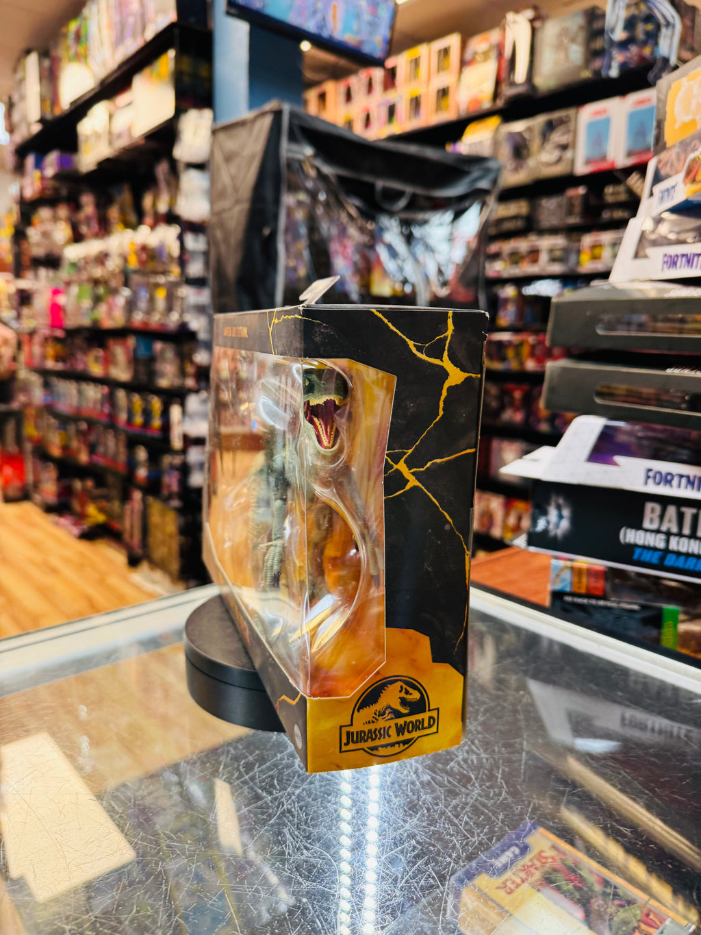 Velociraptor Delta (Jurassic Park Amber Collection, Mattel) SEALED product image 2, provided for visual reference and