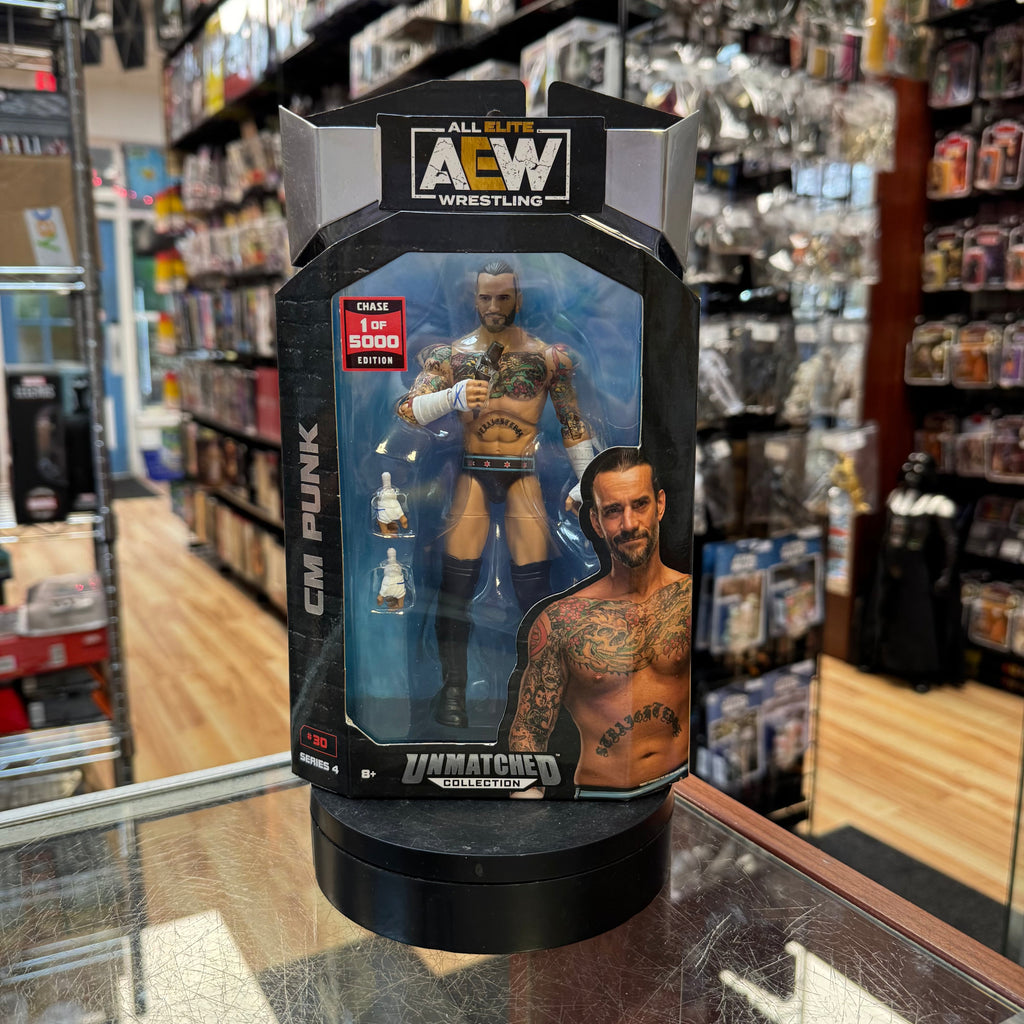 CM Punk #30 -Chase 1 of 5000- (AEW All Elite Wrestling, Jazwares) **SEALED** product image 1, provided for visual reference