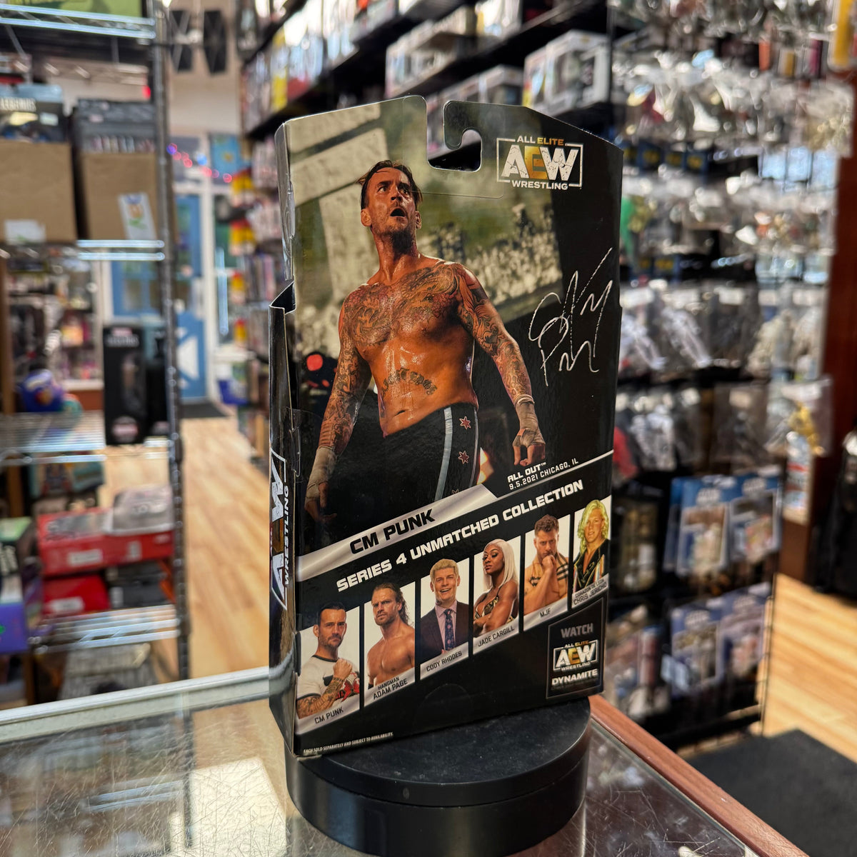 CM Punk #30 -Chase 1 of 5000- (AEW All Elite Wrestling, Jazwares) **SEALED** product image 3, provided for visual reference