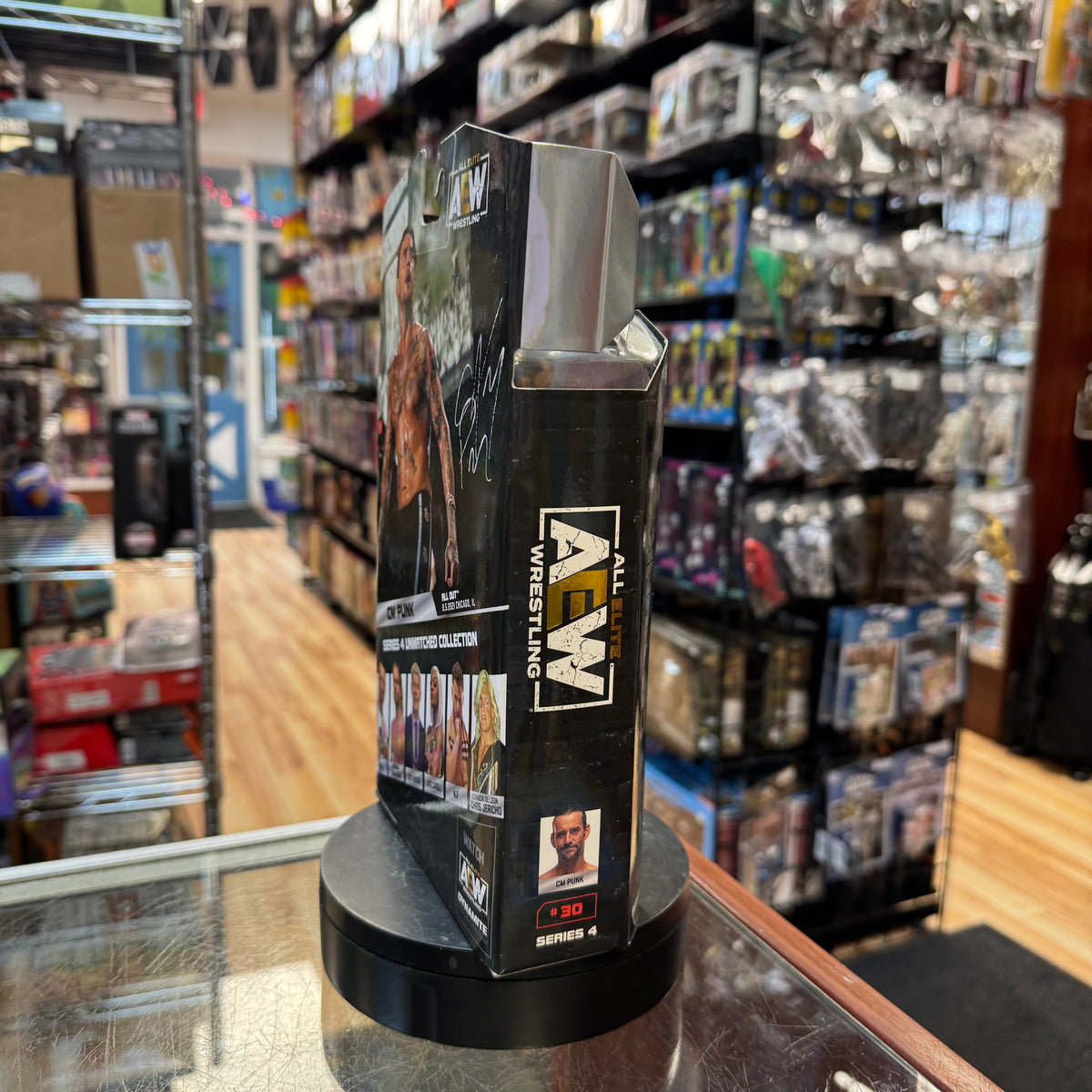 CM Punk #30 -Chase 1 of 5000- (AEW All Elite Wrestling, Jazwares) **SEALED** product image 4, provided for visual reference