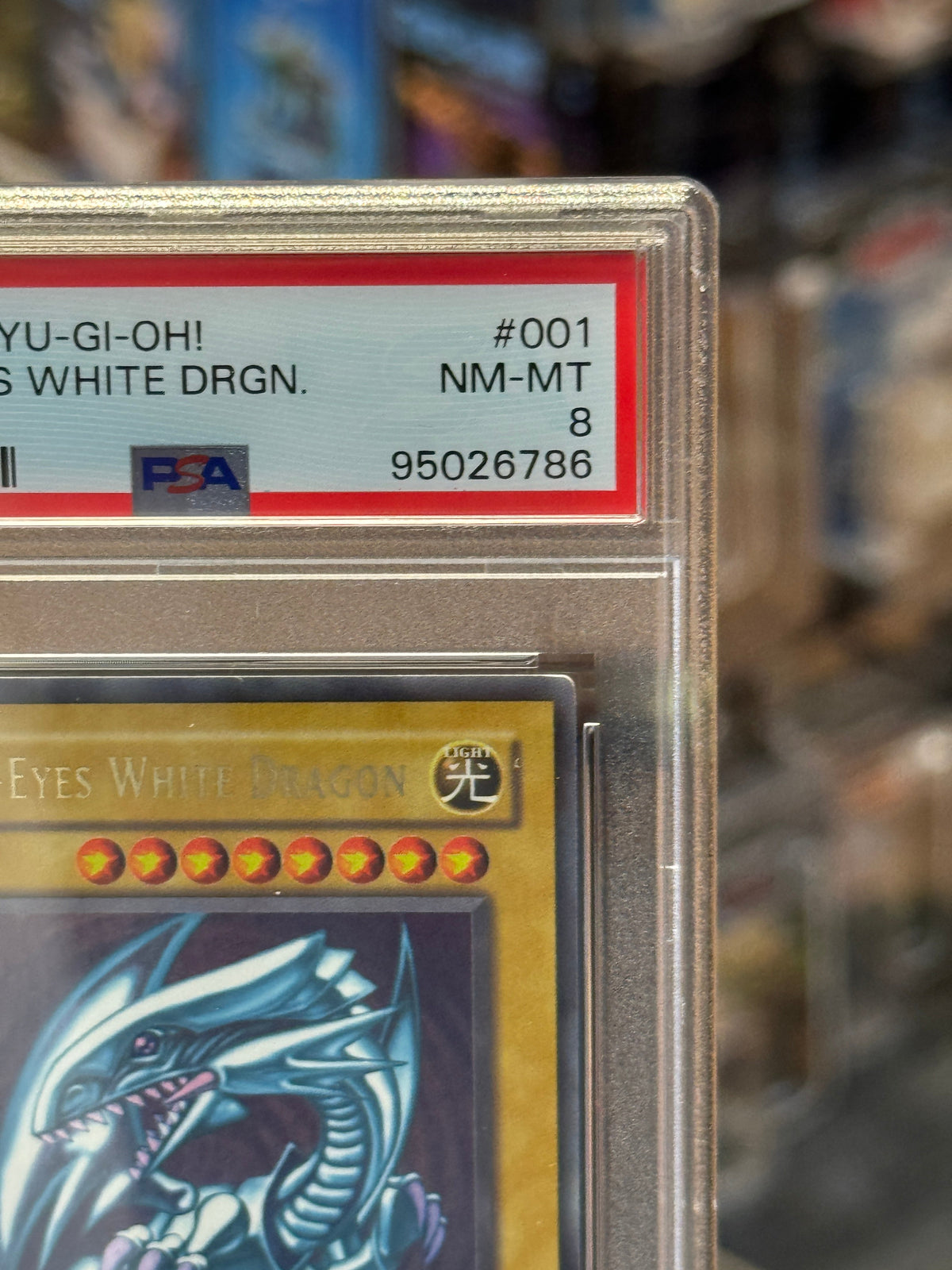 SDK-001 Blue Eyes White Dragon 2002 (Kazuki, Yu Gi Oh) ** PSA Graded 8 ** product image 9, provided for visual reference and