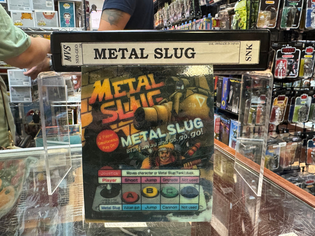 Metal Slug SNK with Display Placard (Neo Geo, Vintage Video Game) **TESTED** product image 1, provided for visual reference