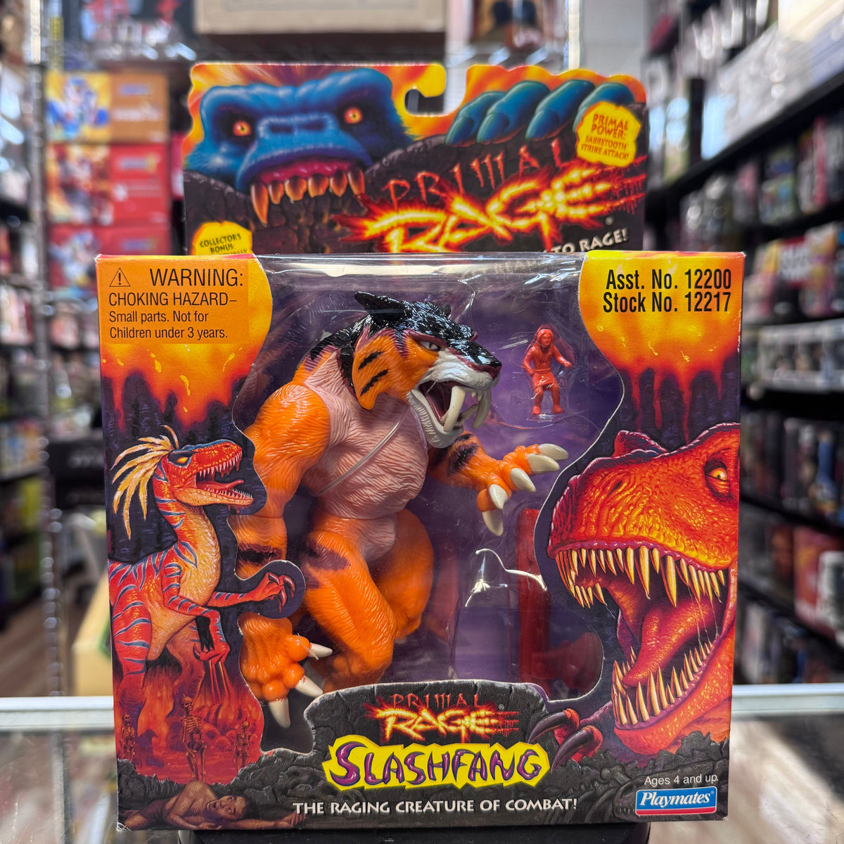 Slashfang 8139 (Vintage Primal Rage, Playmates) Sealed product image 1, provided for visual reference and product detail