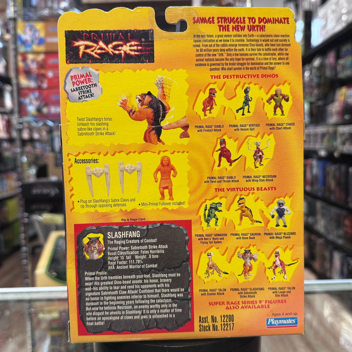 Slashfang 8139 (Vintage Primal Rage, Playmates) Sealed product image 12, provided for visual reference and product detail