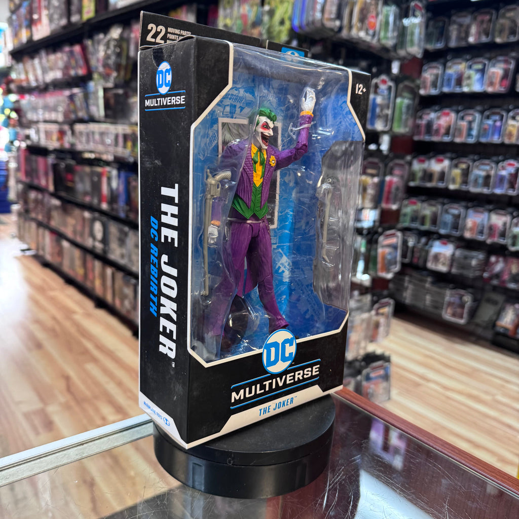 The Joker Rebirth 8208 (DC Comics Multiverse, McFarlane) Sealed product image 3, provided for visual reference and product