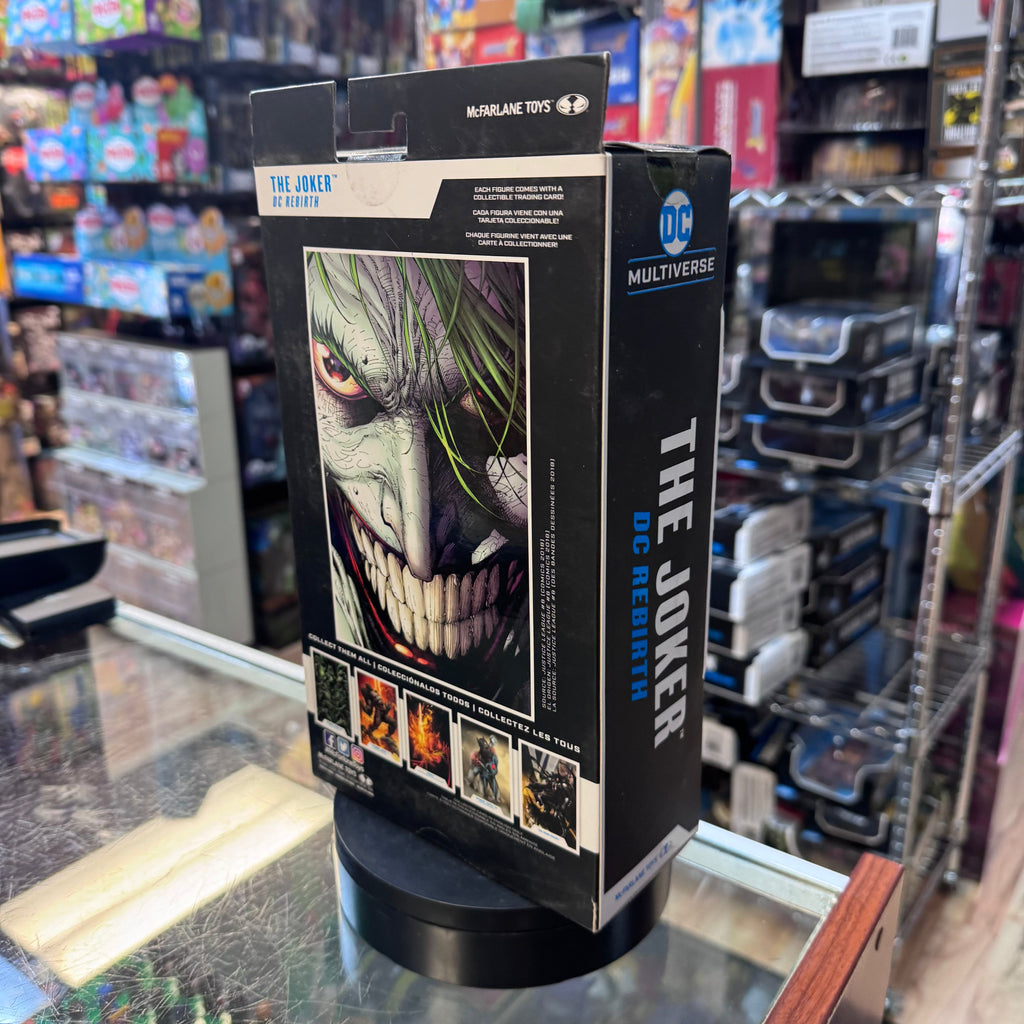 The Joker Rebirth 8208 (DC Comics Multiverse, McFarlane) Sealed product image 6, provided for visual reference and product