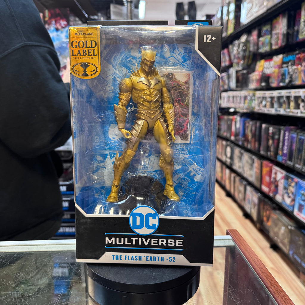 The Flash Earth 52 **Gold Label** 8215 (DC Comics Multiverse, McFarlane) Sealed product image 1, provided for visual