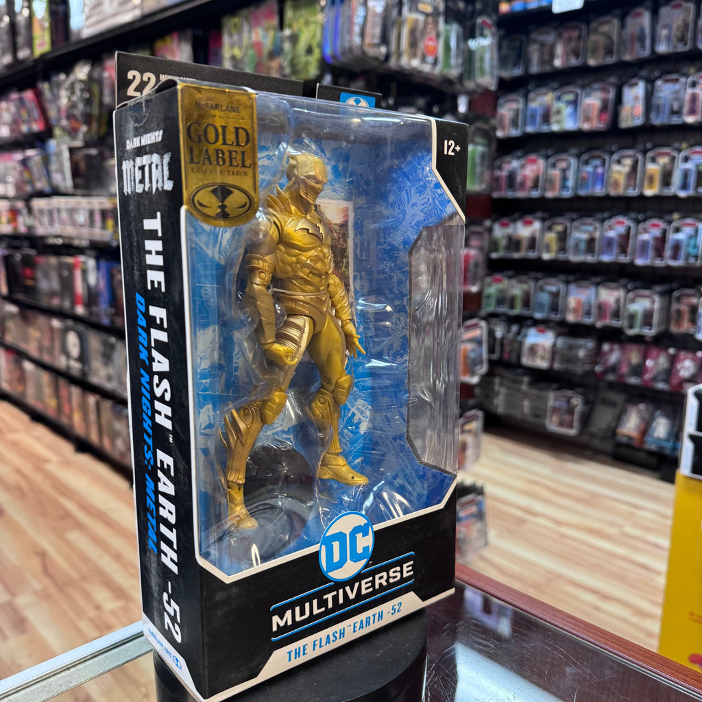 The Flash Earth 52 **Gold Label** 8215 (DC Comics Multiverse, McFarlane) Sealed product image 3, provided for visual