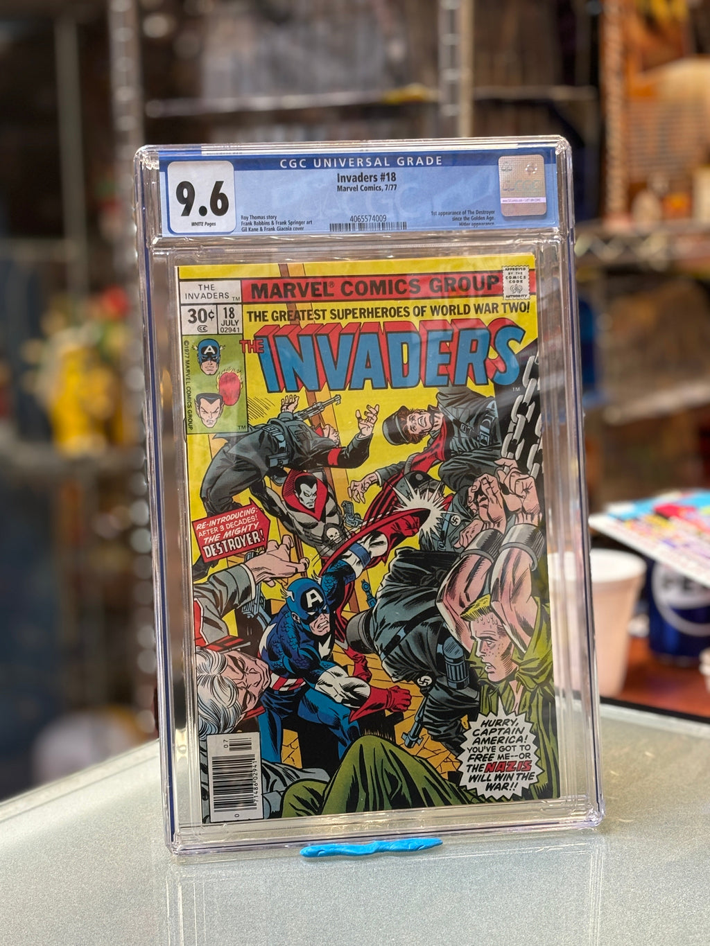 Invaders #18 (Marvel Comics, CGC Graded 9.6 WHITE) product image 1, provided for visual reference and product detail review