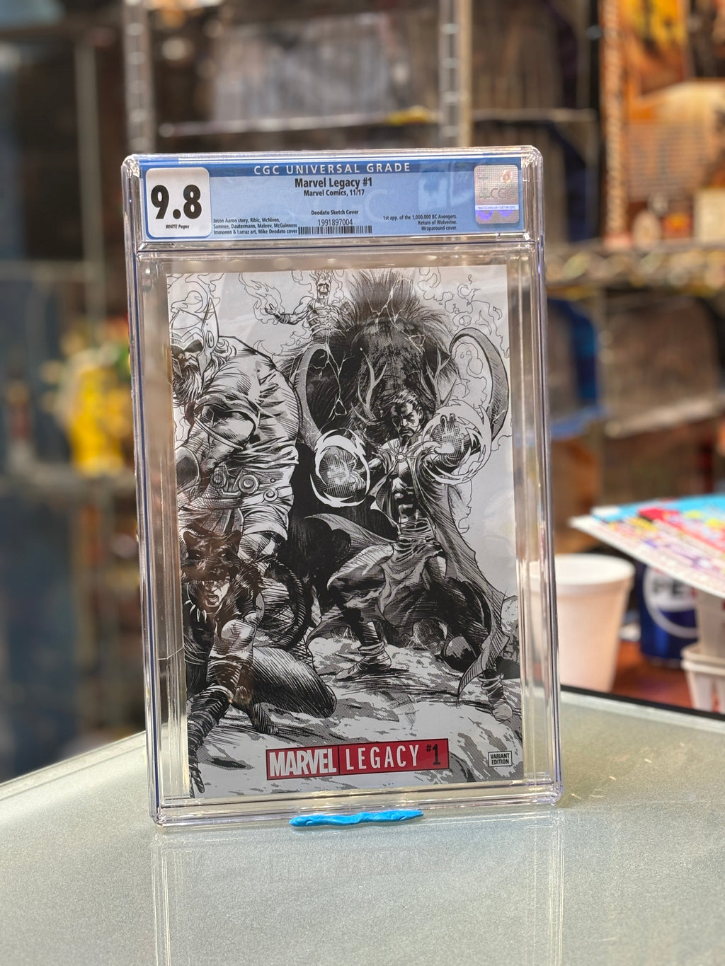 Marvel Legacy #1 (Marvel Comics, CGC Graded 9.8 WHITE) product image 1, provided for visual reference and product detail