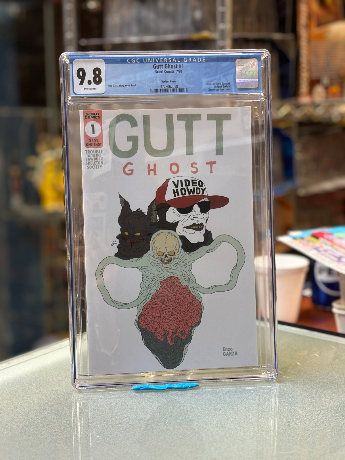 Gutt Ghost #1 (Scout Comics, CGC Graded 9.8 WHITE) product image 1, provided for visual reference and product detail review