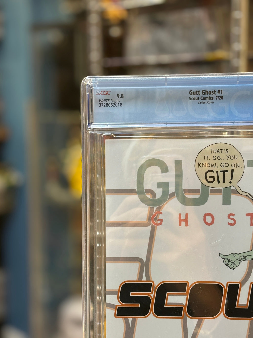 Gutt Ghost #1 (Scout Comics, CGC Graded 9.8 WHITE) product image 7, provided for visual reference and product detail review