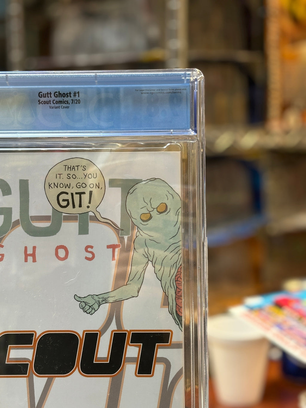 Gutt Ghost #1 (Scout Comics, CGC Graded 9.8 WHITE) product image 8, provided for visual reference and product detail review