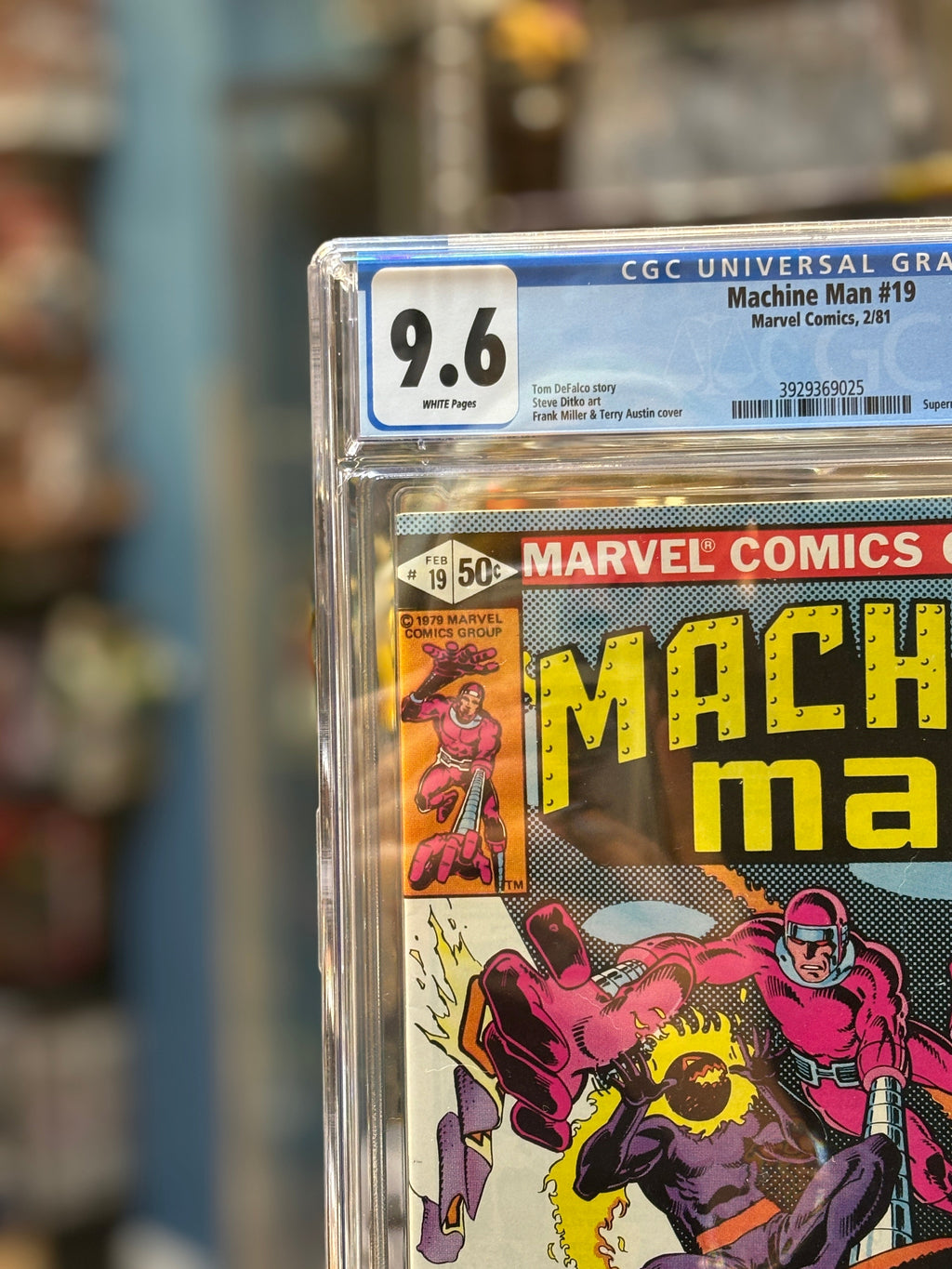 Machine Man #19 (Marvel Comics, CGC Graded 9.6 WHITE) product image 2, provided for visual reference and product detail