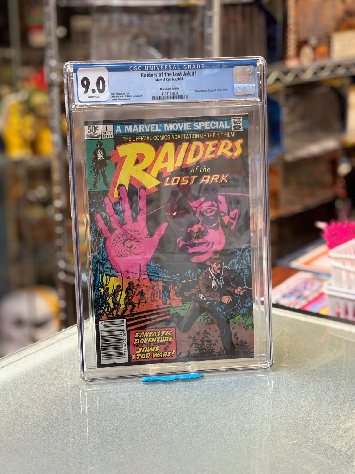 Raiders of Lost Ark #1 (Marvel Comics, CGC Graded 9.0 WHITE) product image 1, provided for visual reference and product