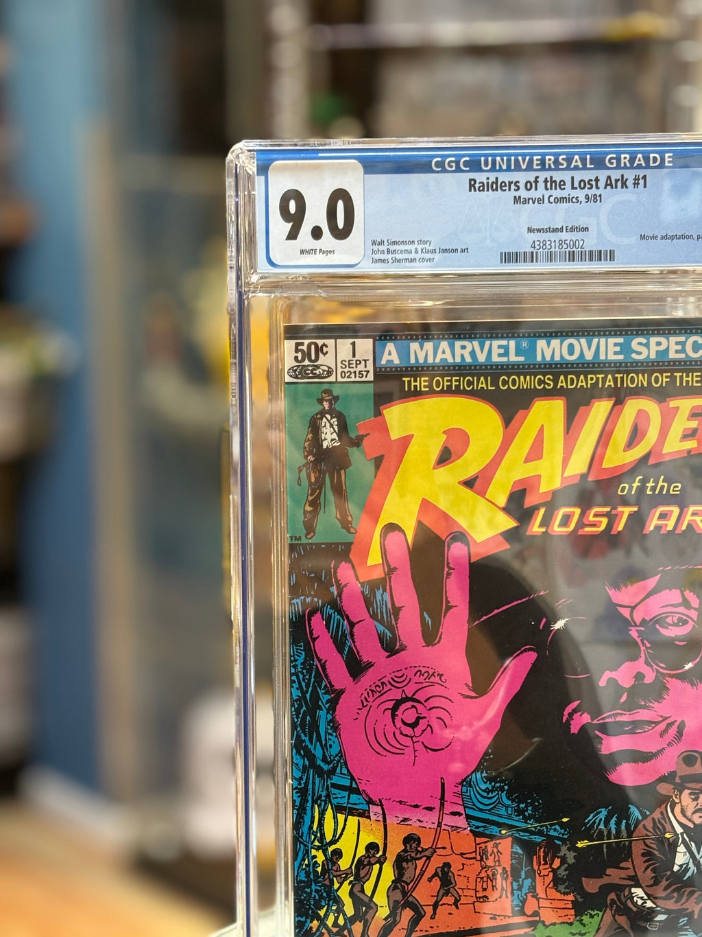 Raiders of Lost Ark #1 (Marvel Comics, CGC Graded 9.0 WHITE) product image 2, provided for visual reference and product