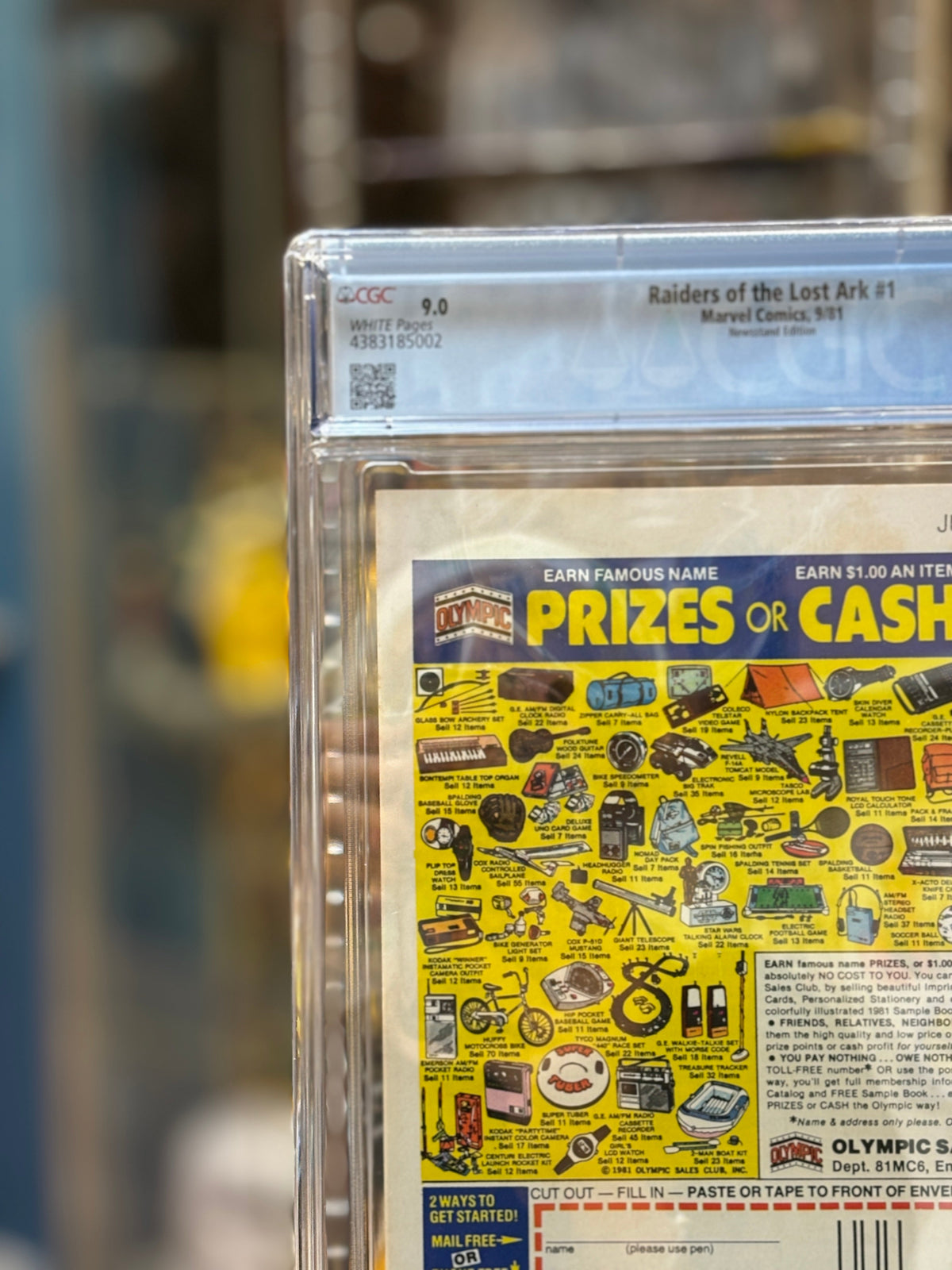 Raiders of Lost Ark #1 (Marvel Comics, CGC Graded 9.0 WHITE) product image 7, provided for visual reference and product