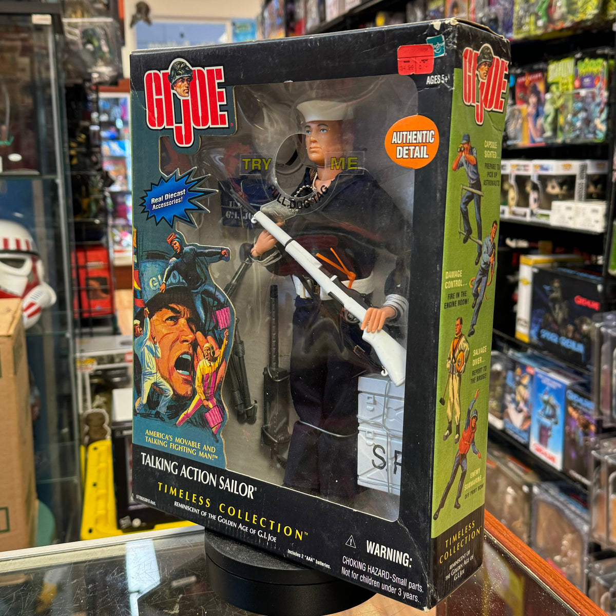 Talking Action Sailor 6837 (Vintage GI Joe, Hasbro) SEALED product image 5, provided for visual reference and product detail