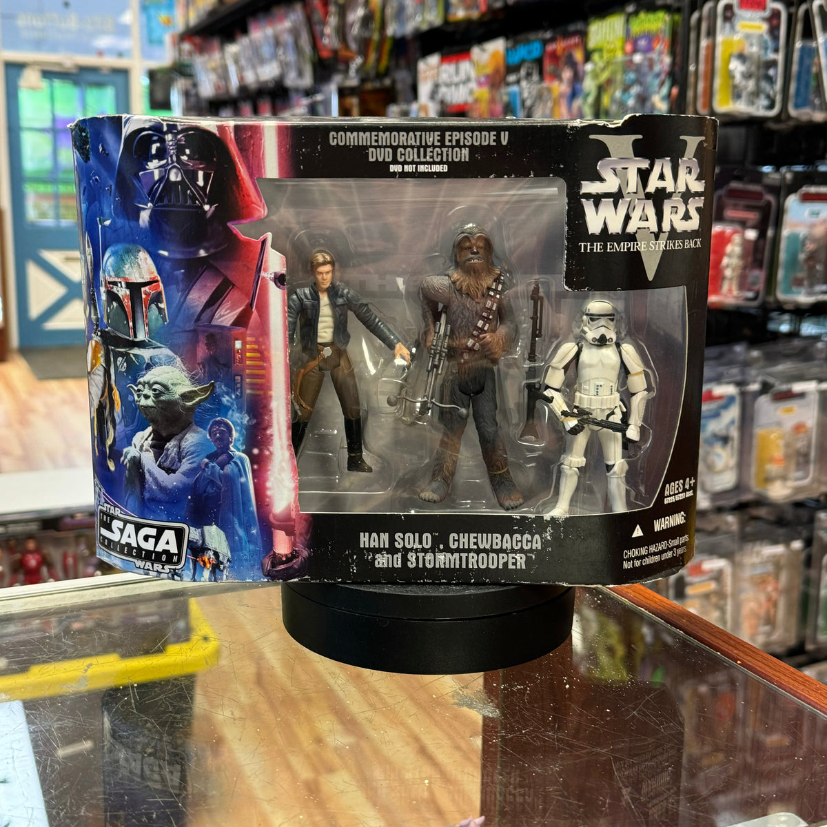 Han Solo, Chewbacca & Stormtrooper 6841 (Star Wars Saga Collection, Hasbro) SEALED product image 1, provided for visual